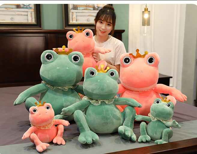 Cute Soft Frog Doll Plush Toy – Cartoon Frog Cushion Pillow in Multiple Sizes