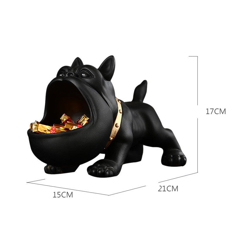 Personality French Bulldog Simulation Ornament, Modern Resin Storage Decoration