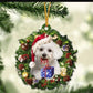 Sleeping Dog Angel Car Pendant, Acrylic Hanging Ornament for Cars, Doors & Home Decor