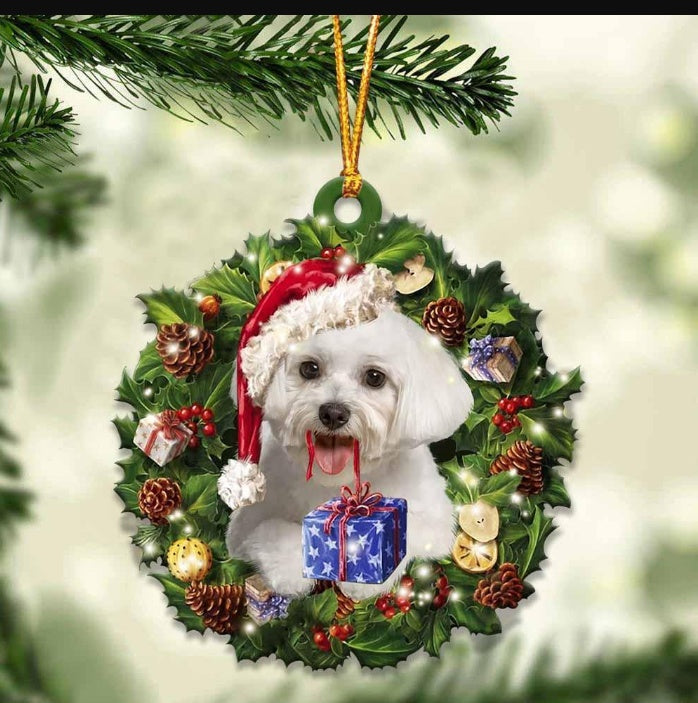 Sleeping Dog Angel Car Pendant, Acrylic Hanging Ornament for Cars, Doors & Home Decor