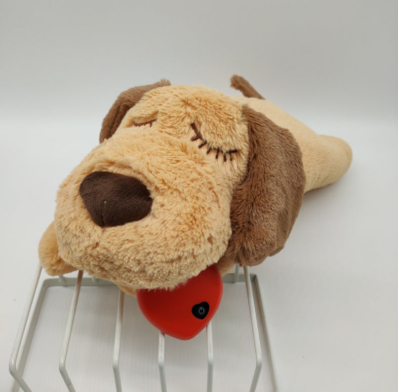 Heartbeat Plush Dog Toy, Interactive Comforting Sleep Companion for Pets (Built-In Heartbeat)