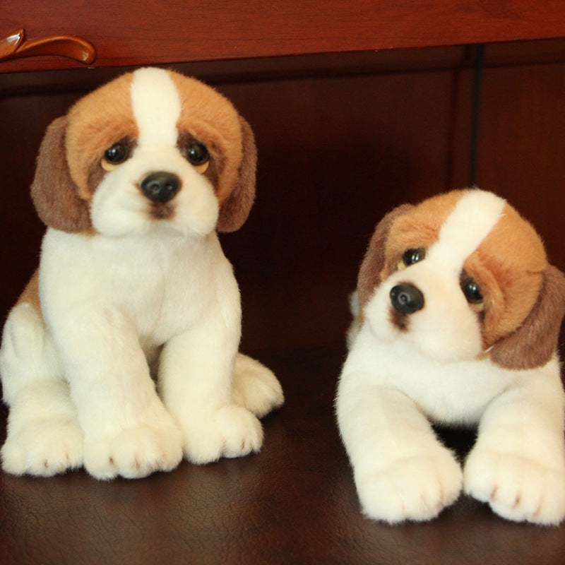 Cloud-Soft Cuddles: Plush Dog Doll (Short Down Plush, PP Cotton Filled).