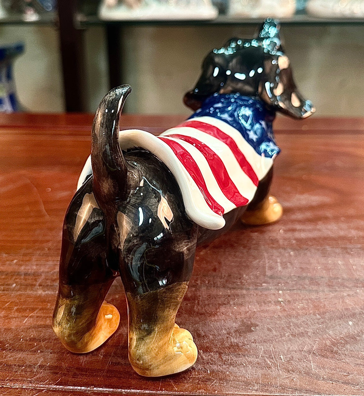 Underglaze Ceramic Dog Decoration, American-Style Multi-Functional Dog Ornament