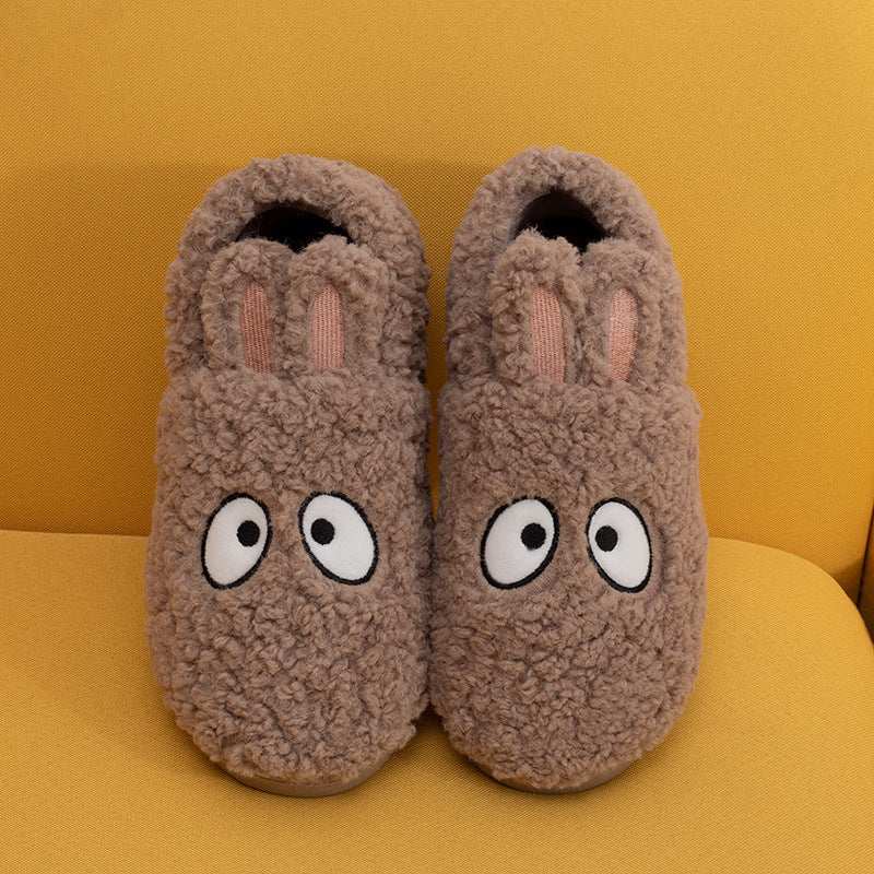 Bunny Cotton Slippers, Plush Cartoon Warm Indoor Footwear