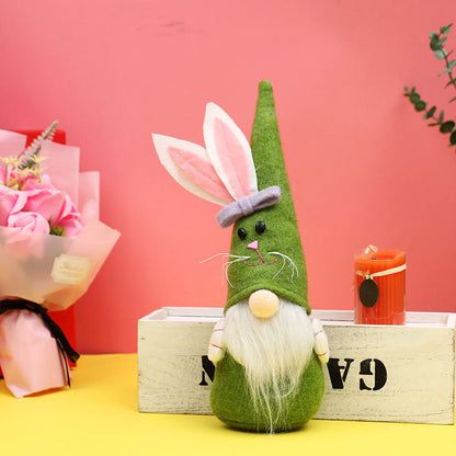 Easter Pointed Hat Bunny Doll, Cute Cloth Ornament for Home Decoration