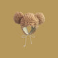Sweet & Cozy: Cute Khaki Ears Plush Hat (Warm, Versatile, Cartoon Style).