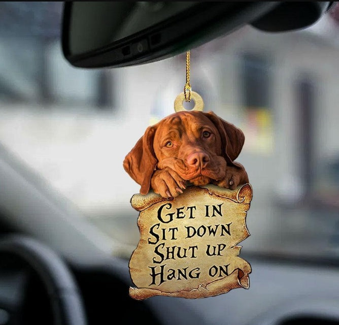 Sleeping Dog Angel Car Pendant, Cute Acrylic Hanging Ornament for Cars, Doors & Home Decor