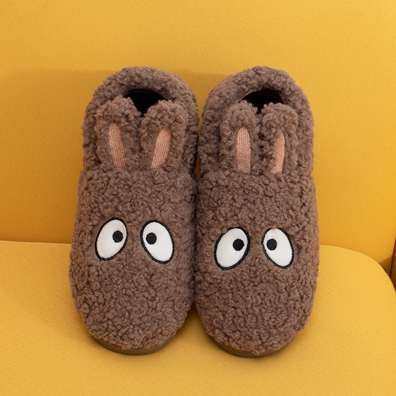 Bunny Cotton Slippers, Plush Cartoon Warm Indoor Footwear