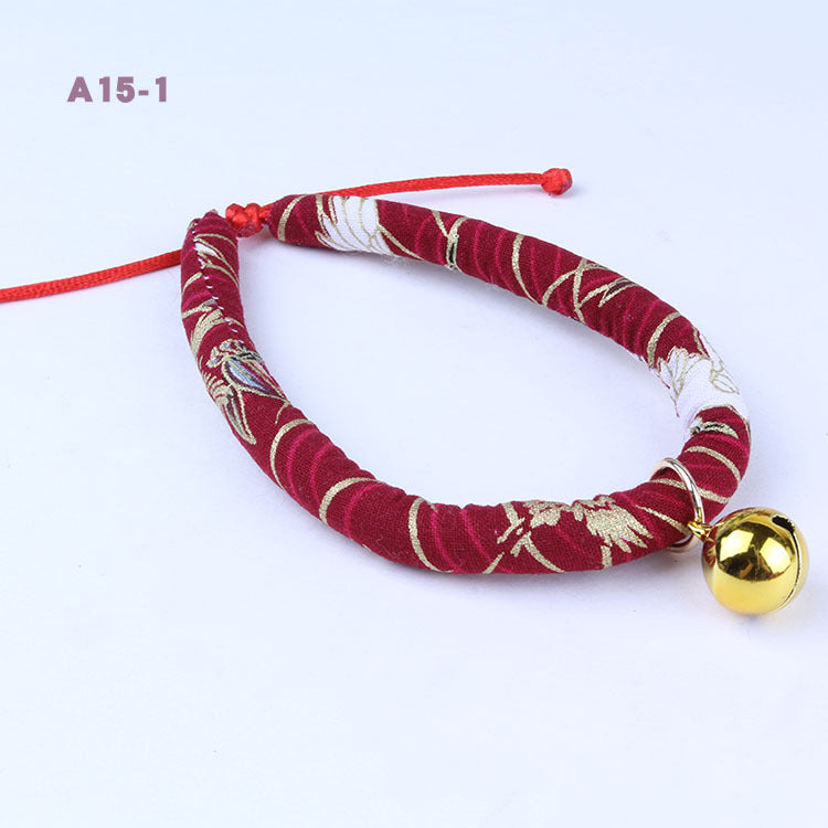 Dog Collar with Bell, Adjustable Pet Bell Ornament for Cats & Dogs (XS–L Sizes)