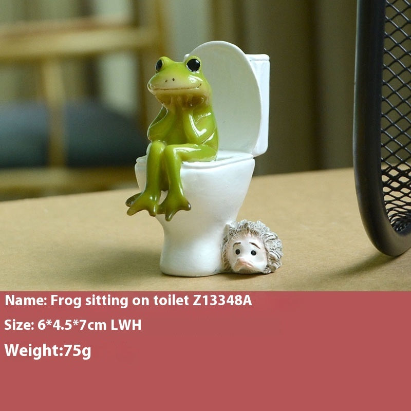 Pastoral Whimsy: Creative Cute Sunflower Frog Resin Ornaments (Many Poses).