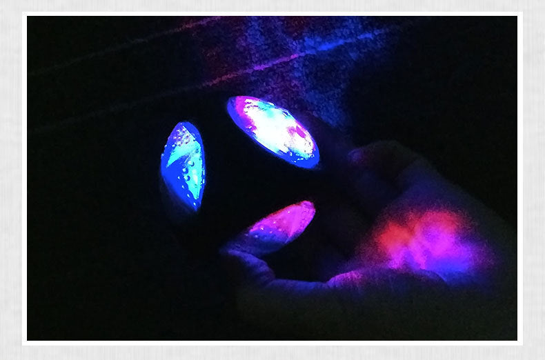 Multi-Sensory Fun: Vocal, Bouncing, Glow-in-the-Dark Rubber Dog Toy Ball ($\mathbf{7.6\text{cm}}$).