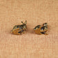 Pure Brass Zodiac Bunny, Solid Copper Tea Pet & Home Mini Ornament (Pair)