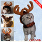 Christmas Reindeer Hat for Pets, Cute Elk Deer Headband Cap for Cats & Small Dogs