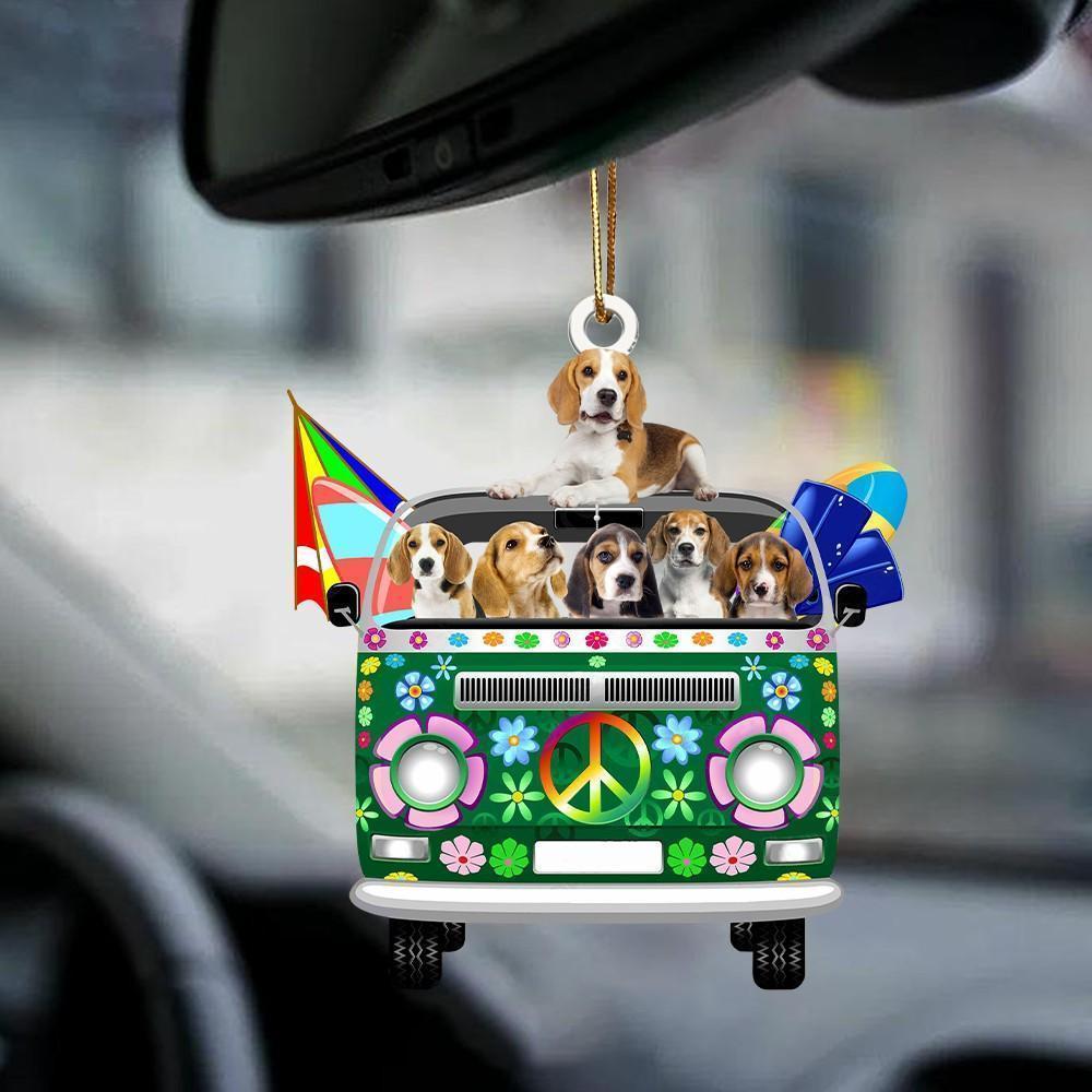 Sleeping Angel Dog Car Pendant, Acrylic Hanging Ornament for Cars, Doors & Home Decoration