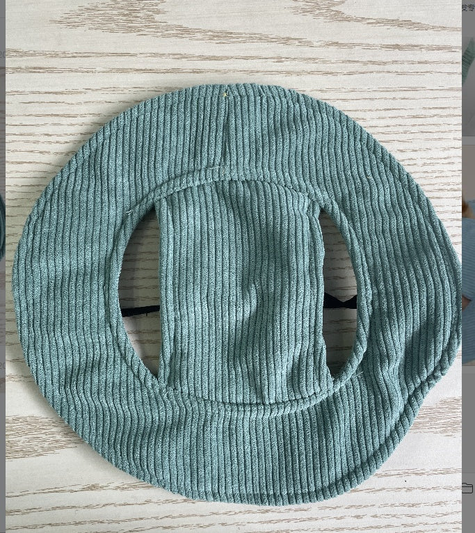 Casual Corduroy Pet Hat, Monochrome Baseball & Bucket Style Caps for Cats & Dogs