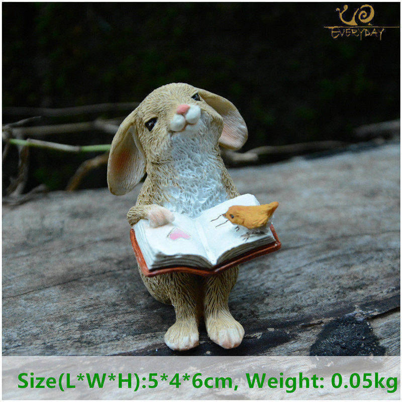 Creative Cute Bunny Resin Ornaments, Pastoral Style Home Decoration