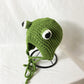 Cute Frog Big-Eye Knitted Wool Hat – Ear Protection Beanie for Women