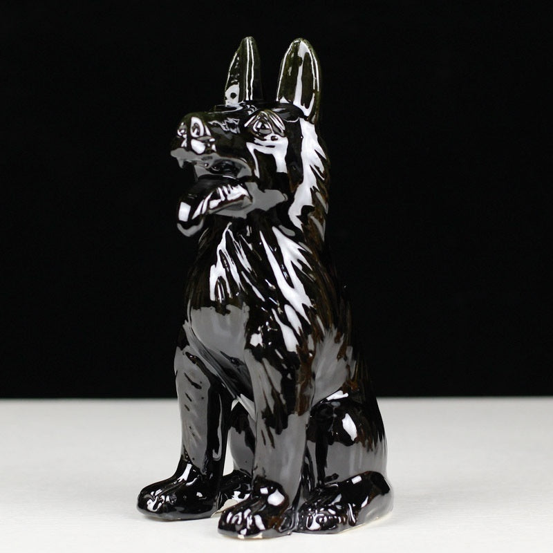 Tang Sancai Dog Ceramic Crafts, Handmade Chinese-Style Dog Ornaments (Multiple Breeds & Sizes)