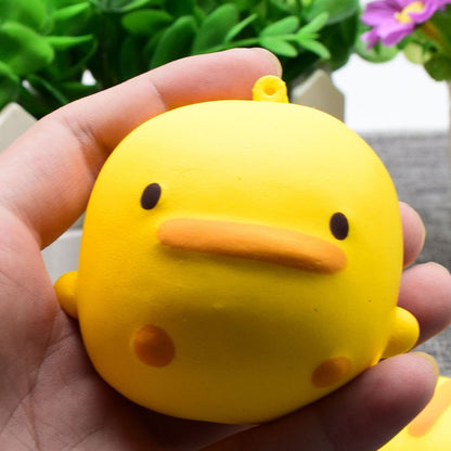 Little Yellow Duck Toy – PU Squishy Stress Relief Cute Duck Figure