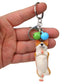 Yoga Dog Independent Corgi Bell Keychain, PVC Resin Climbing Dog Pendant