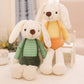 Cute Bunny Rabbit Plush Toy, Crystal Super Soft Plush Doll with PP Cotton Filling
