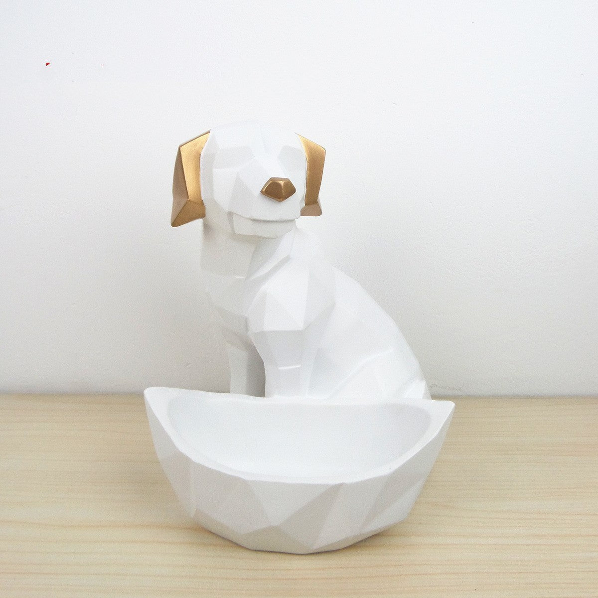 Nordic Modern Geometric Dog Storage Ornament, Resin Decorative Craft