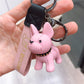 Dog Key Ring, French Bulldog Resin Keychain | Cute Cartoon Unisex Key Pendant