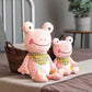 Charming Companion: Cute Scarf Frog Plush Doll for Teenagers (25cm & 45cm).