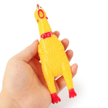 Screaming Chicken Pet Toy – Venting Rubber Prank Toy for Stress Relief