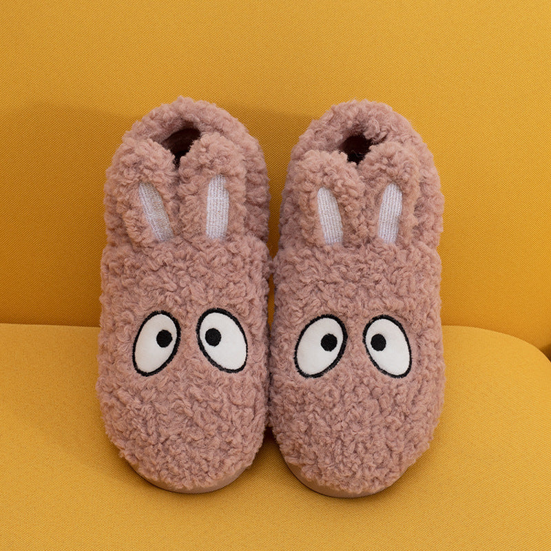 Bunny Cotton Slippers, Plush Cartoon Warm Indoor Footwear