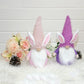 Easter Cartoon Bunny Faceless Doll, Holiday Desktop Decoration