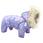 Reflective Four-Legged Dog Sweater with Colorful Hat, Waterproof Pet Outfit with Buttons & Elastic Design