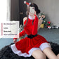 Christmas Bunny Cosplay Uniform, Gold Velvet Women’s Costume Set (Free Size)