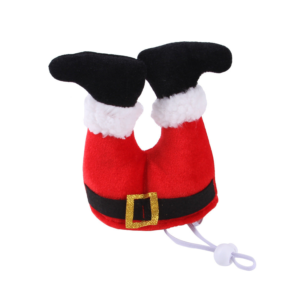 Christmas Pet Fleece Hat, Cute Holiday Costume Headband for Small Dogs & Cats
