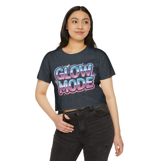 Glow Mode Crop Top - Festival Graphic Women's Crop Tee
