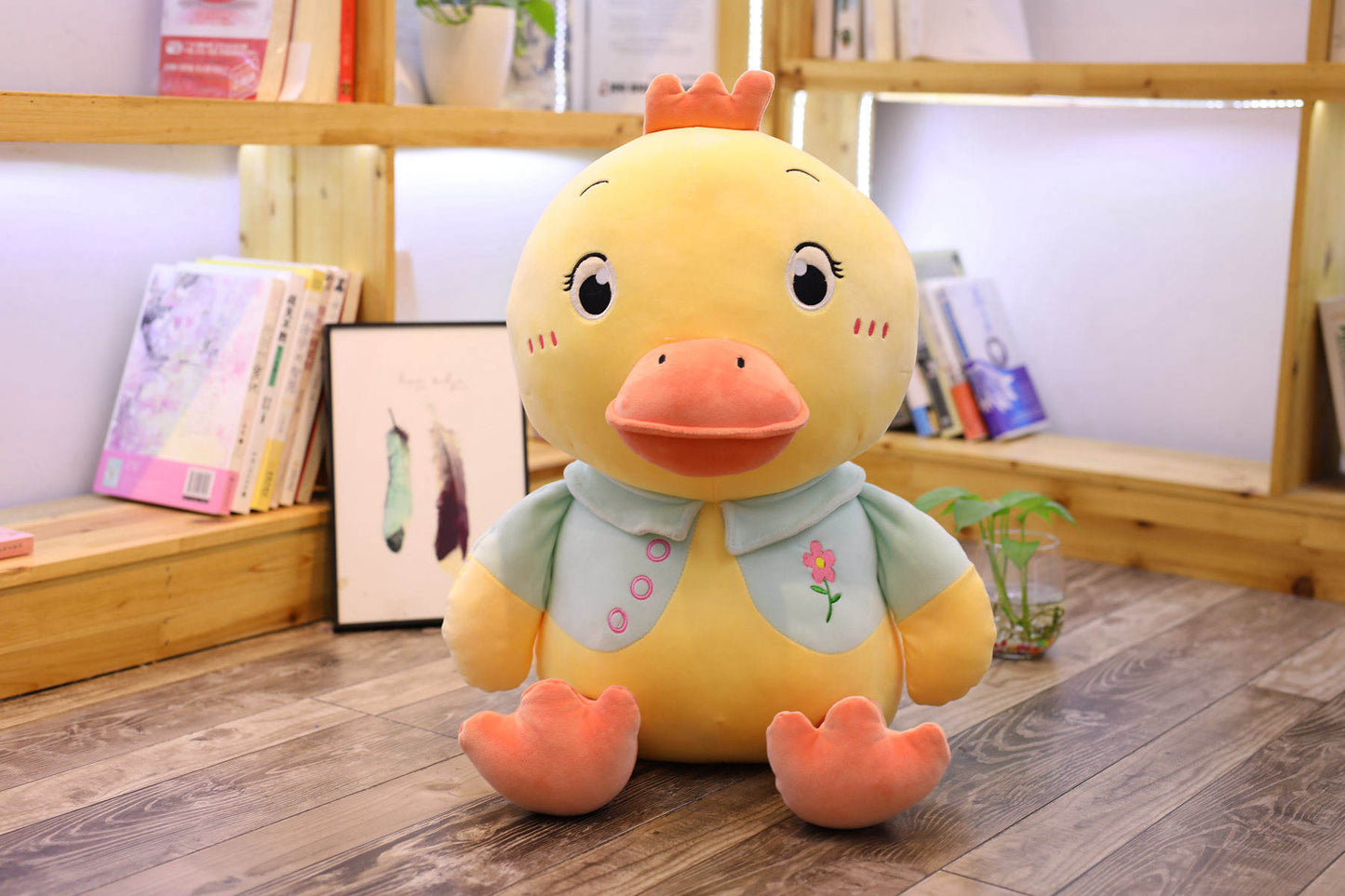 Quirky Companion: Big Mouth Duck Animal Plush Doll (Short Plush, PP Cotton Filled).