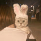Warm Rabbit Ear Pet Hat, Funny New Year & Party Cosplay Cap for Dogs & Cats