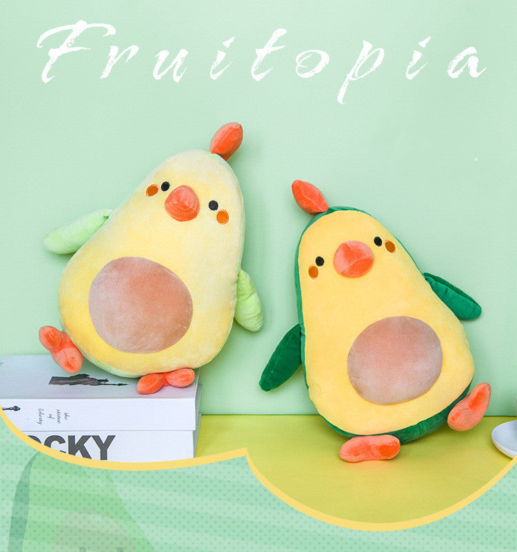 Avocado Chicken Pillow Doll – Soft Short-Plush Stuffed Animal