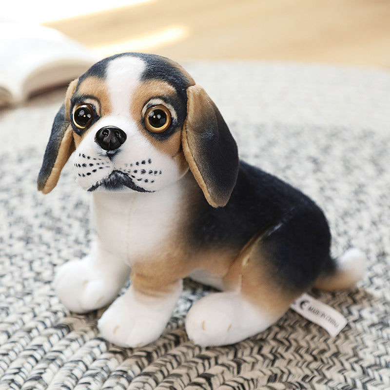 Simulated Dog Doll Plush Toy, Short Plush Animal Figure (20cm, Pug/Bulldog/Chihuahua/Dalmatian)