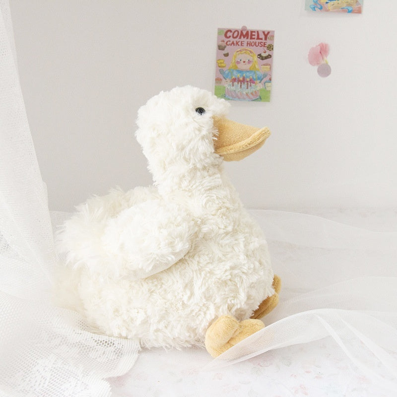 White Goose Doll – Nordic INS Style Net-Red Plush Duck Toy (20–21 cm)