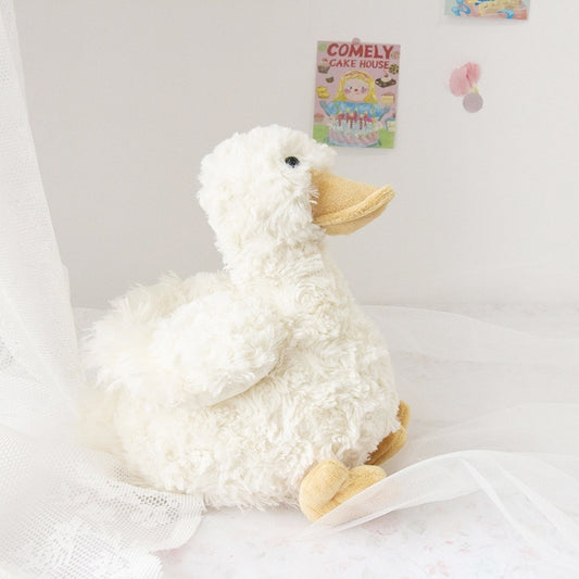 White Goose Doll – Nordic INS Style Net-Red Plush Duck Toy (20–21 cm)