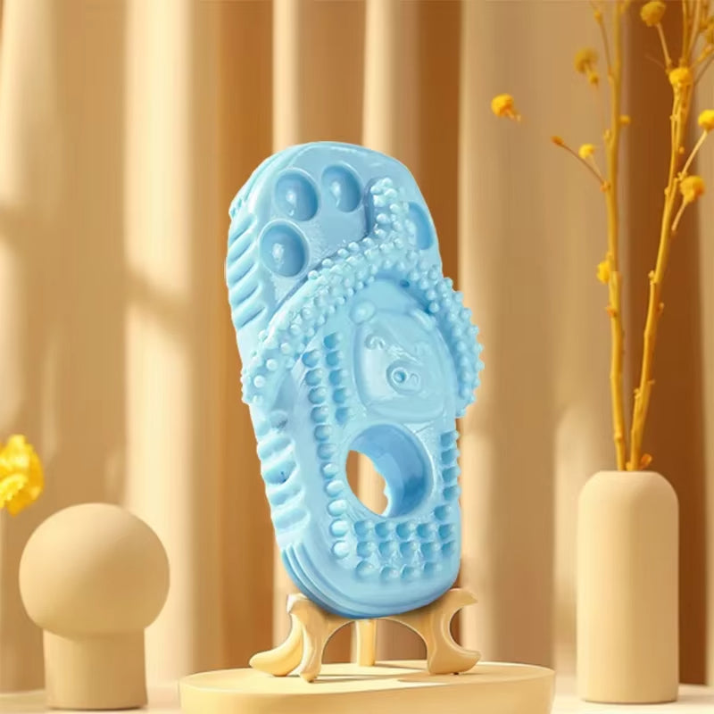 Pet Dog Chewing Toy Slippers, Durable Rubber Teething Shoes for Puppies
