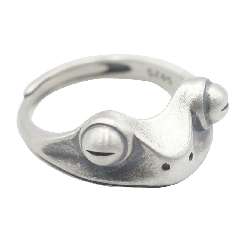 Bold Statement: Adjustable Alloy European and American Exaggerated Frog Ring.