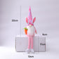 Easter Bunny Elf Holding Egg, Long-Legged Faceless Rabbit Gnome Plush Doll