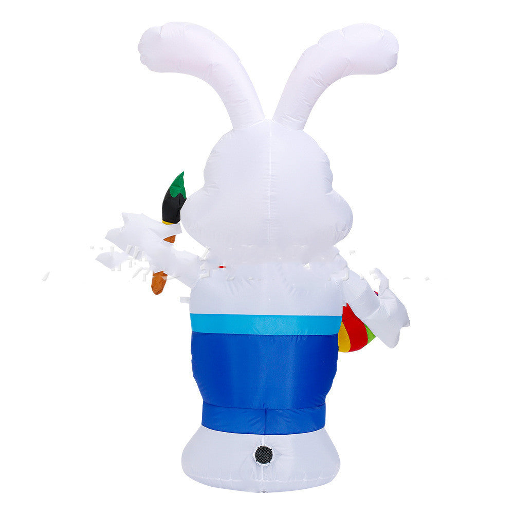 Giant Festive Fun: Inflatable Easter Bunny with LED Lights ($\mathbf{1.2}$–$\mathbf{1.8\text{m}}$, Weatherproof Outdoor Decor).