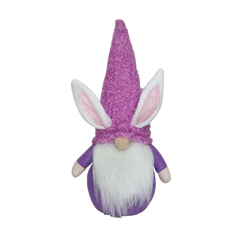 Easter Cartoon Bunny Faceless Doll, Holiday Desktop Decoration