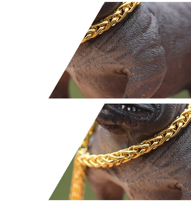 High-End Cool Trend “Bully Dog” Car Ornament, Modern Resin Dashboard Decoration