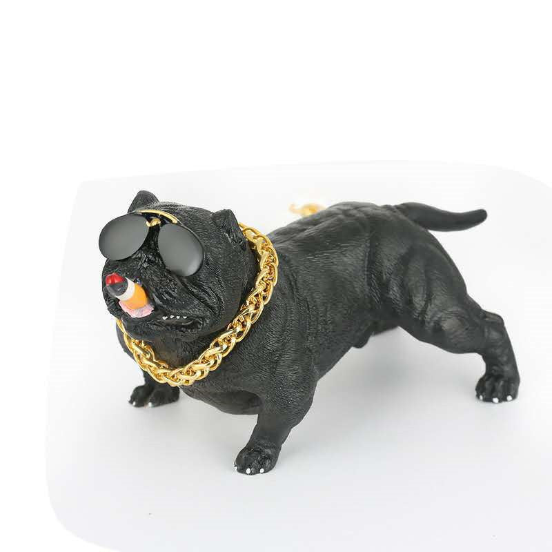 High-End Cool Trend “Bully Dog” Car Ornament, Modern Resin Dashboard Decoration