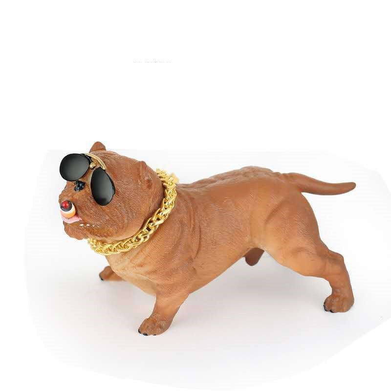 High-End Cool Trend “Bully Dog” Car Ornament, Modern Resin Dashboard Decoration