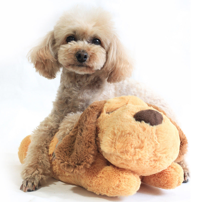 Heartbeat Plush Dog Toy, Interactive Comforting Sleep Companion for Pets (Built-In Heartbeat)
